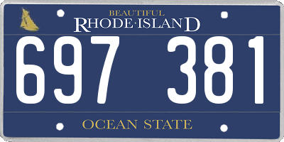 RI license plate 697381