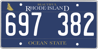RI license plate 697382