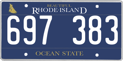 RI license plate 697383