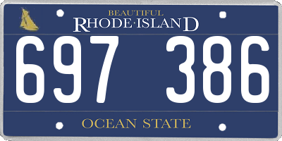RI license plate 697386