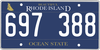 RI license plate 697388