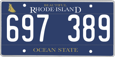 RI license plate 697389