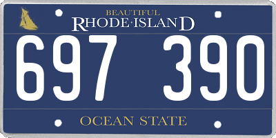 RI license plate 697390