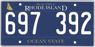 RI license plate 697392