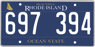 RI license plate 697394