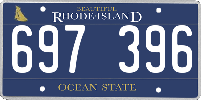 RI license plate 697396