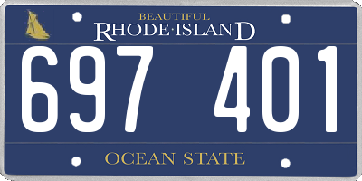 RI license plate 697401