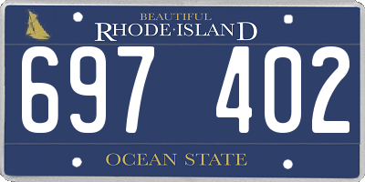 RI license plate 697402