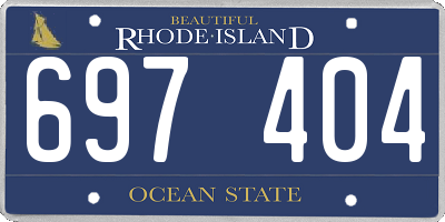 RI license plate 697404