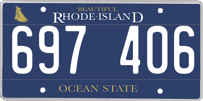 RI license plate 697406