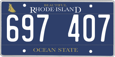 RI license plate 697407