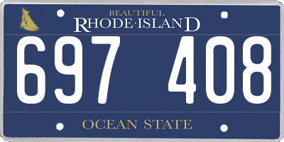 RI license plate 697408