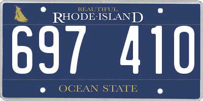 RI license plate 697410