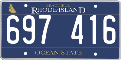RI license plate 697416