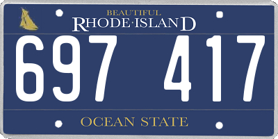 RI license plate 697417