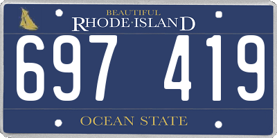 RI license plate 697419