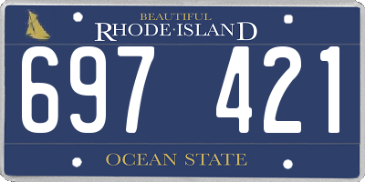 RI license plate 697421