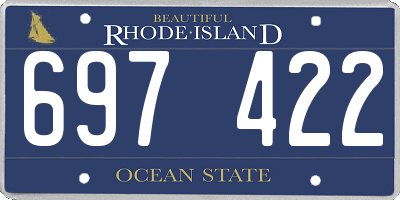 RI license plate 697422