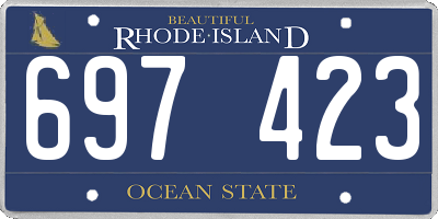 RI license plate 697423