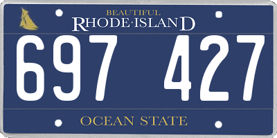 RI license plate 697427