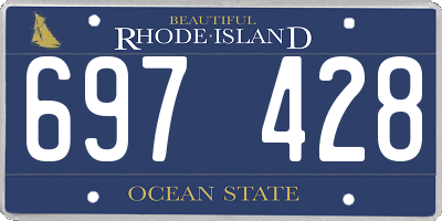 RI license plate 697428