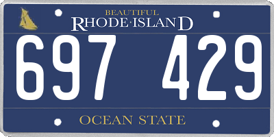 RI license plate 697429