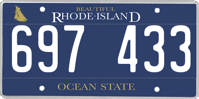RI license plate 697433