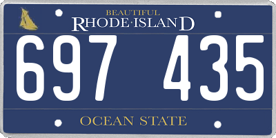 RI license plate 697435