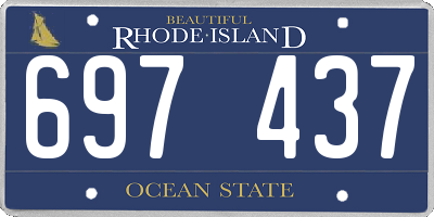 RI license plate 697437