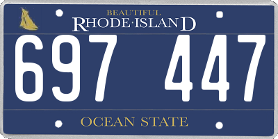 RI license plate 697447