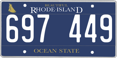 RI license plate 697449