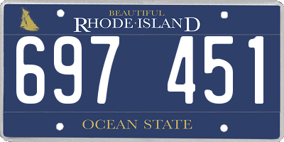 RI license plate 697451