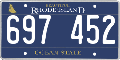 RI license plate 697452