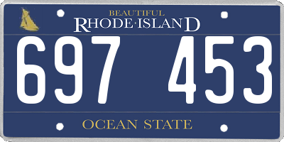 RI license plate 697453