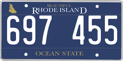 RI license plate 697455