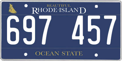 RI license plate 697457