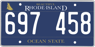 RI license plate 697458