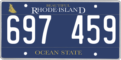 RI license plate 697459