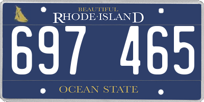 RI license plate 697465
