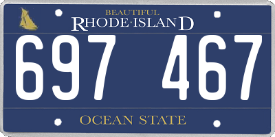 RI license plate 697467