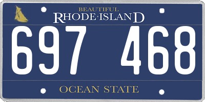 RI license plate 697468