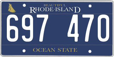 RI license plate 697470