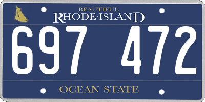 RI license plate 697472