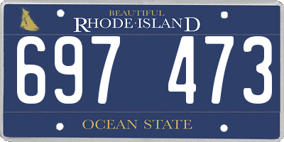 RI license plate 697473