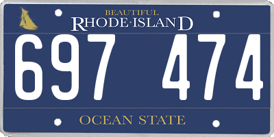 RI license plate 697474
