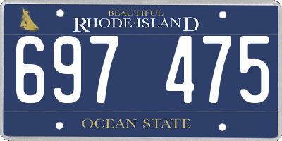RI license plate 697475