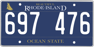 RI license plate 697476