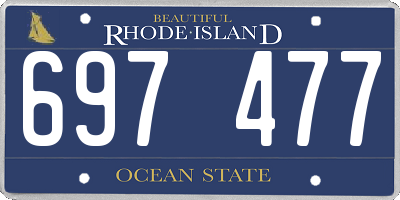 RI license plate 697477