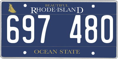RI license plate 697480