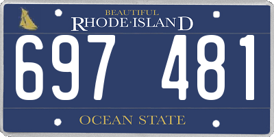 RI license plate 697481